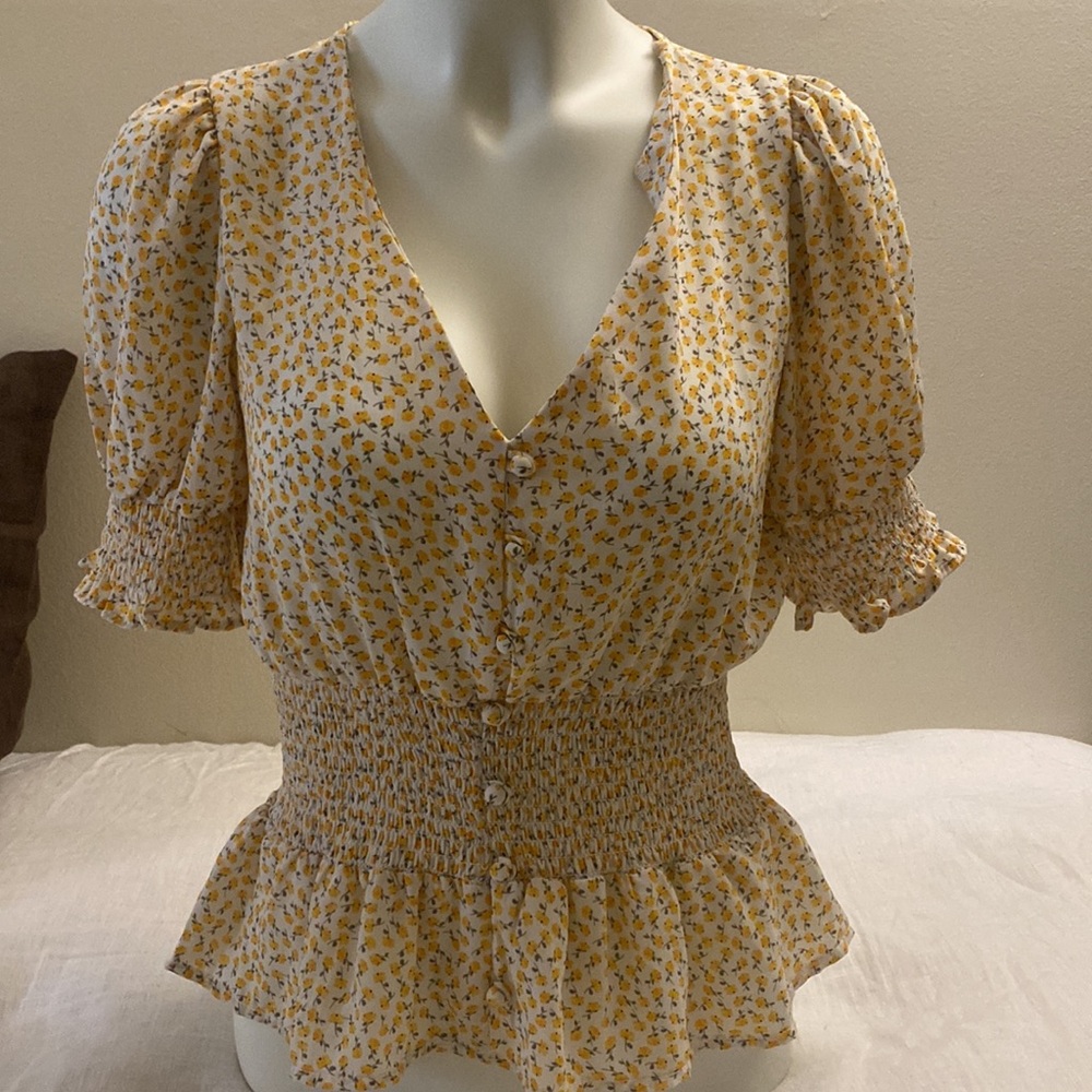 Sienna Sky Yellow Floral Top